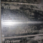 タナカ社製　中古プラスチック粉砕機　【MF55-1050】　【100馬力75kW】　モーター銘板画像　のサムネイル